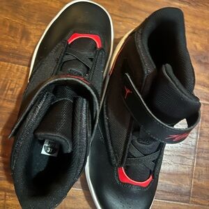 Jordan Black and Red Velcro Sneakers